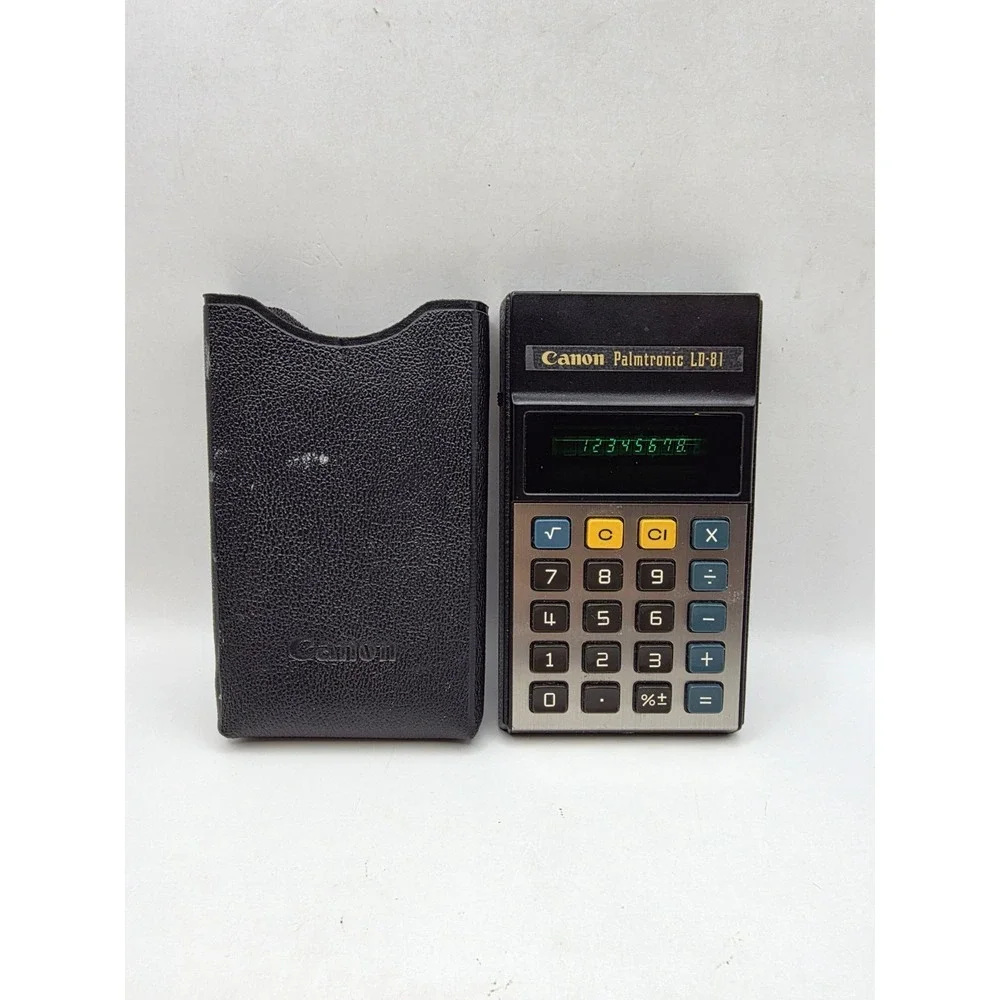Vintage CANON Palmtronic Calculator LD-81 VFD Green Led Retro Computer Japan - Picture 1 of 11